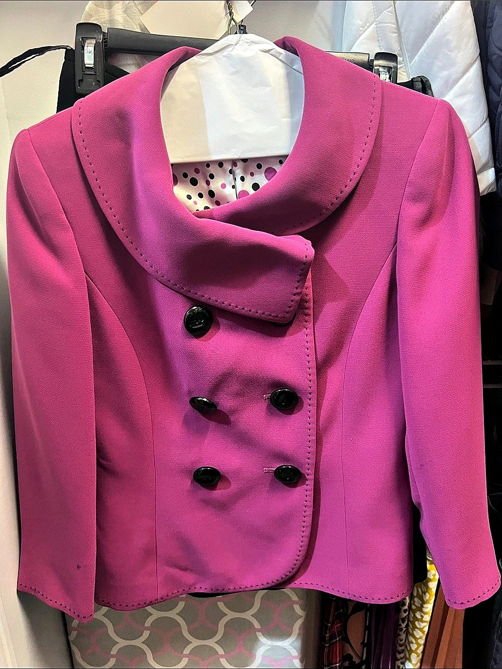 Tahari Double-Breasted Jacket in Pink Size 2 NWT